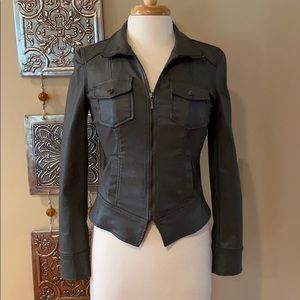 White House/Black Market Leather Look Jacket Size2